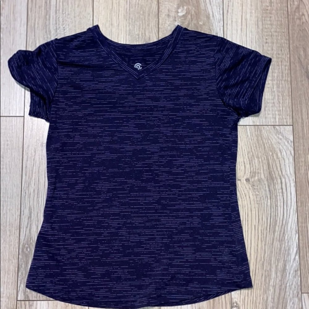 C9 champion blue v neck duo dry short sleeve shirt girls size medium